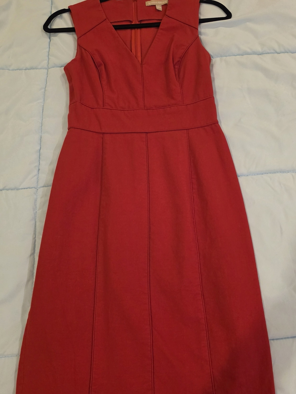Banana Republic Factory Sleeveless Red Midi Sheath Dress Size 2